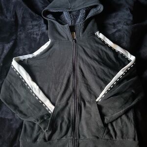 VS PINK. black zip hoodie. L.